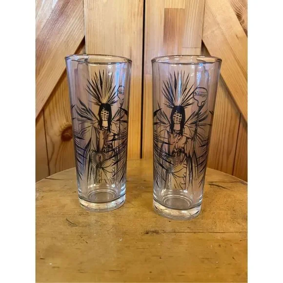 Tromba Tequila Highball Glasses Lot of 2 Advertisement Glass Signed (6858) - Picture 3 of 6
